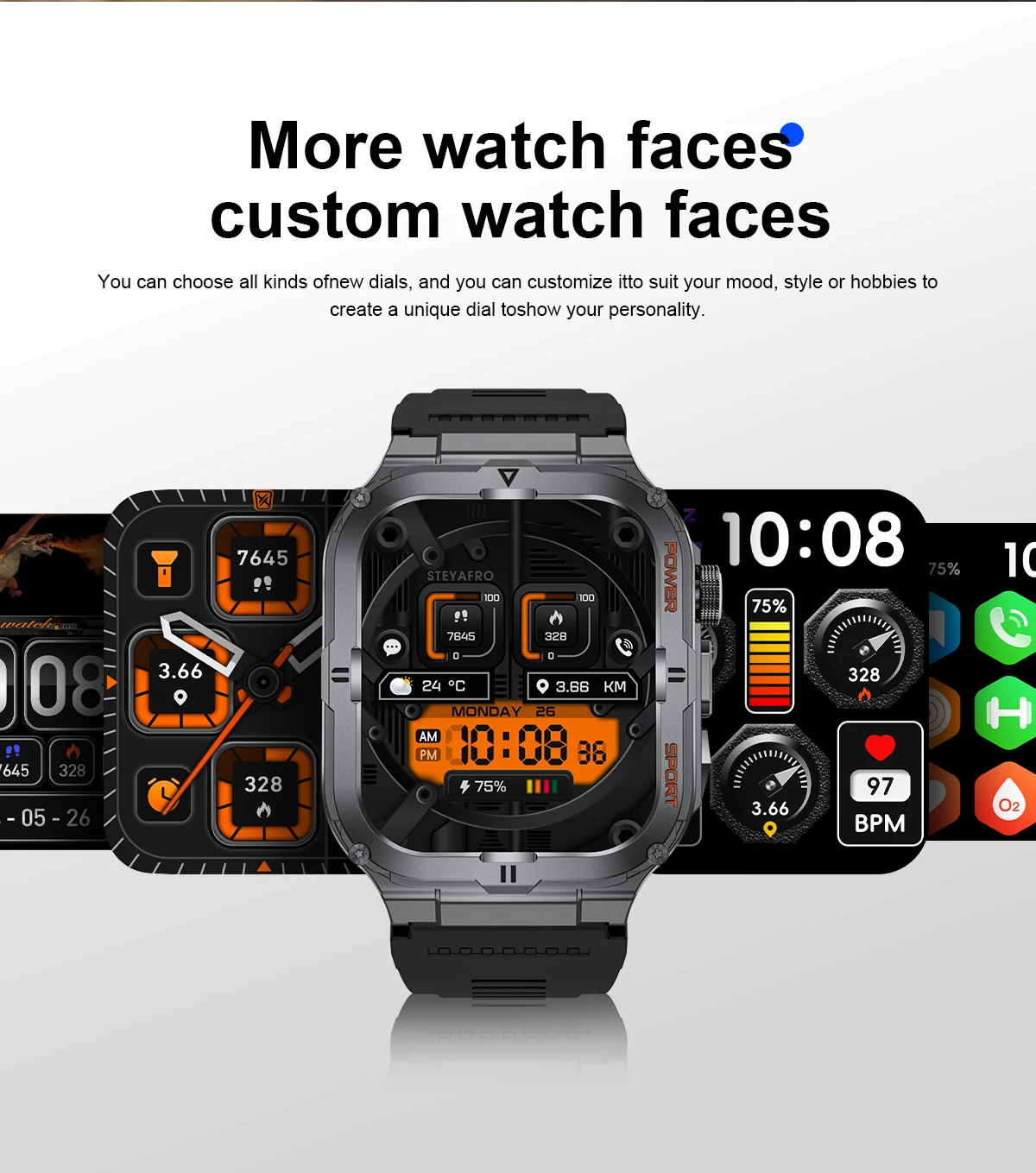 2026 New Men's Outdoor Fitness Smart Watch with Flashlight Multi-Functional Reminder 3D Dynamic Dial Sports Trajectory Tracker 2026 New Men's Outdoor Fitness Smart Watch with Flashlight Multi-Functional Reminder 3D Dynamic Dial Sports Trajectory Tracker