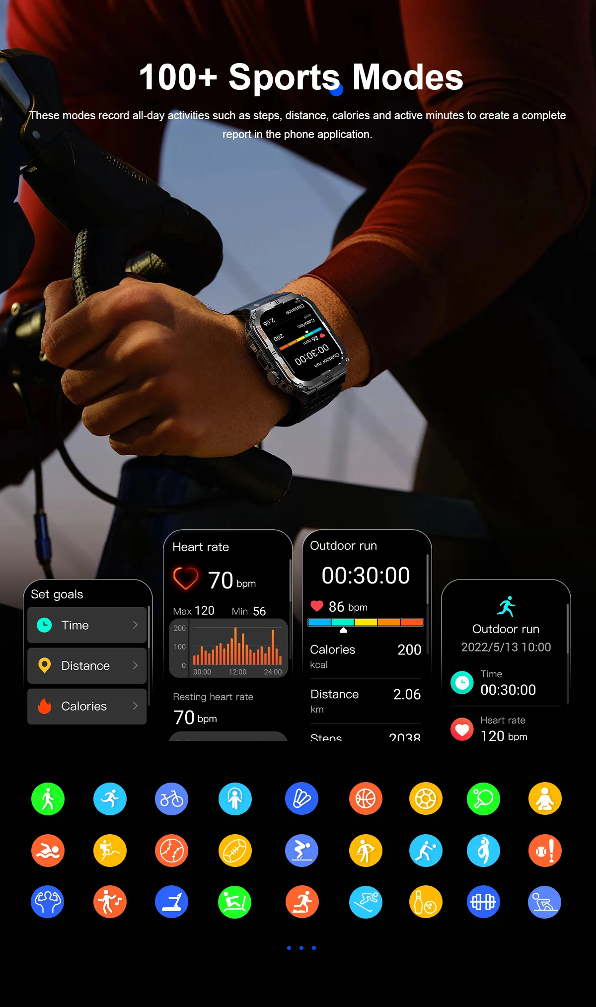 2026 New Men's Outdoor Fitness Smart Watch with Flashlight Multi-Functional Reminder 3D Dynamic Dial Sports Trajectory Tracker 2026 New Men's Outdoor Fitness Smart Watch with Flashlight Multi-Functional Reminder 3D Dynamic Dial Sports Trajectory Tracker
