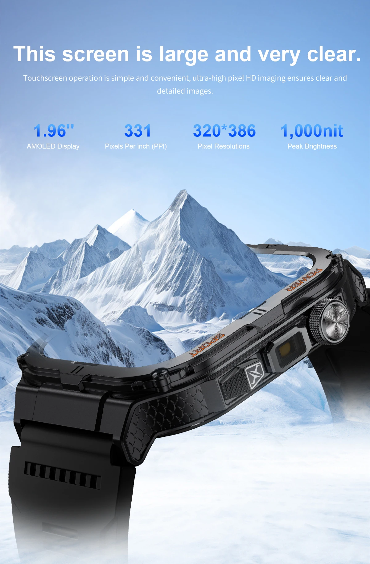 2026 New Men's Outdoor Fitness Smart Watch with Flashlight Multi-Functional Reminder 3D Dynamic Dial Sports Trajectory Tracker 2026 New Men's Outdoor Fitness Smart Watch with Flashlight Multi-Functional Reminder 3D Dynamic Dial Sports Trajectory Tracker