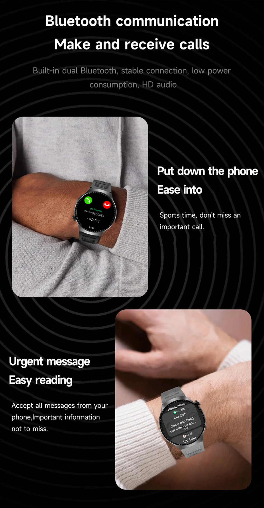 2026 Smart Watch For Men 100+Sport Modes HD Touch Screen Photos Control DIY Dial Smartwatch 5ATM Waterproof For ios android HT30