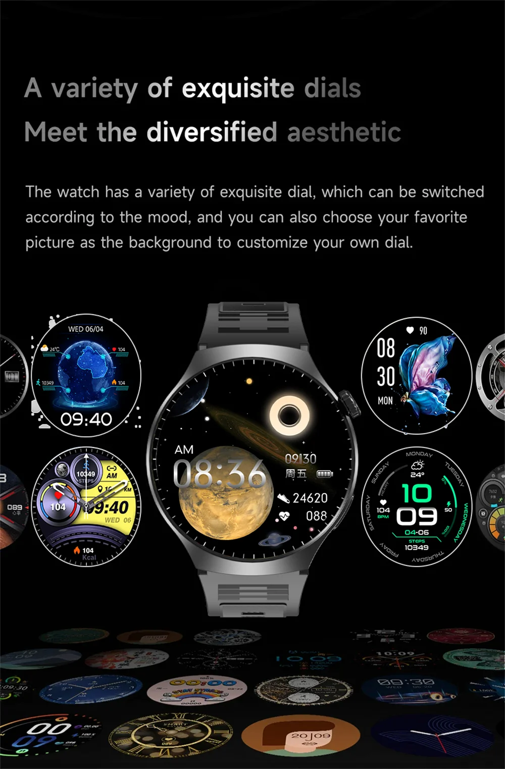 2026 Smart Watch For Men 100+Sport Modes HD Touch Screen Photos Control DIY Dial Smartwatch 5ATM Waterproof For ios android HT30