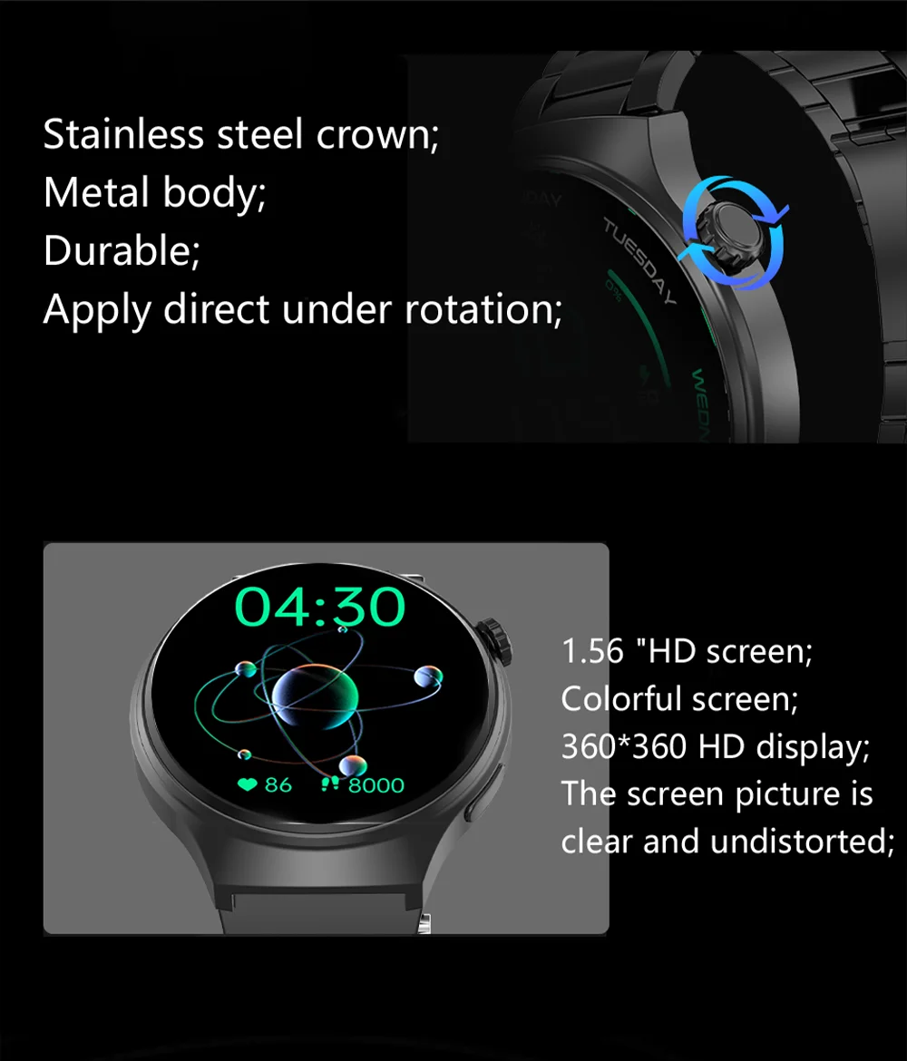 2026 Smart Watch For Men 100+Sport Modes HD Touch Screen Photos Control DIY Dial Smartwatch 5ATM Waterproof For ios android HT30