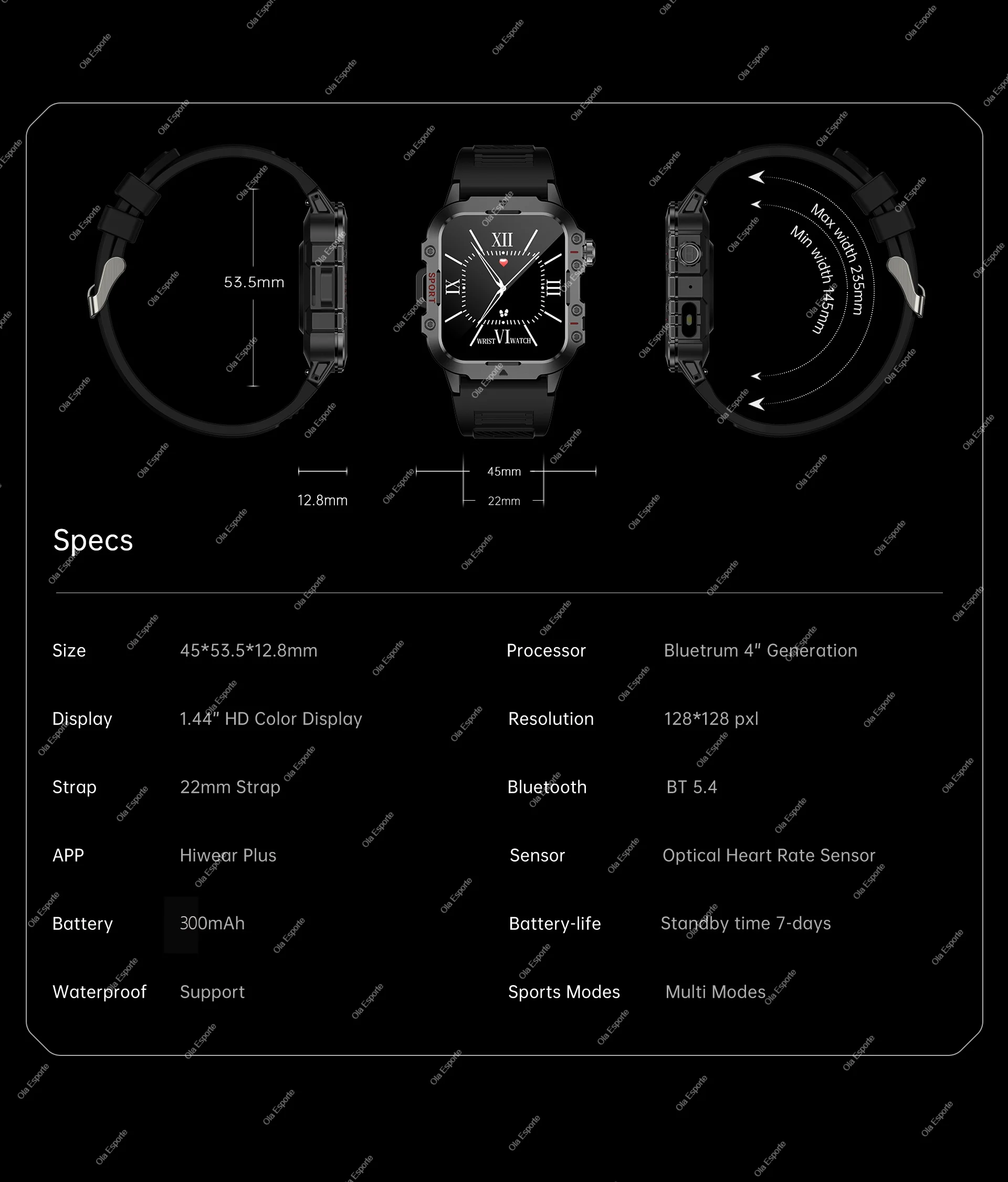 2026 Military Outdoor Smart Watch Men's GPS Flashlight Bluetooth Call 2.01