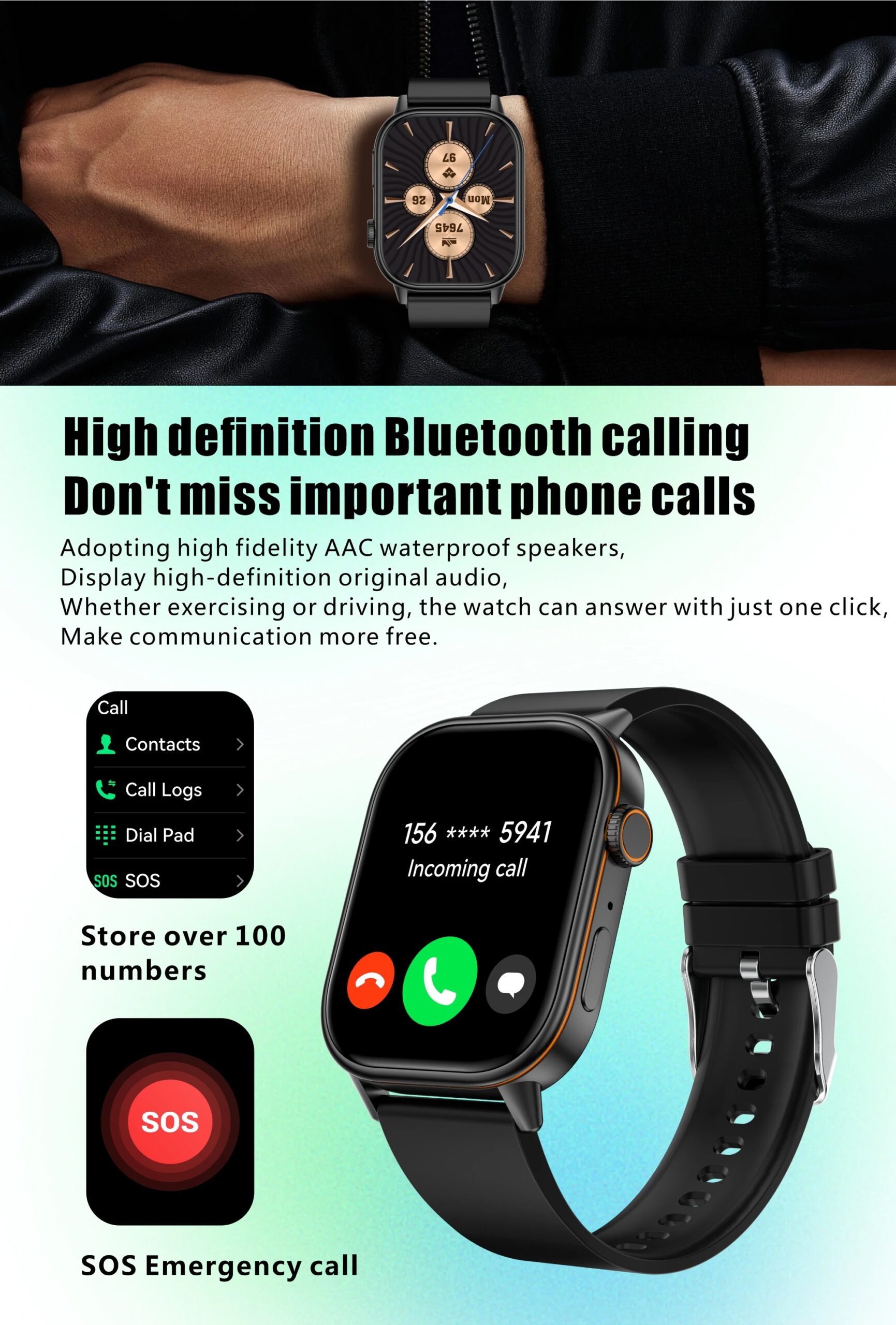 New GPS Military Smart Watch Bulit-in GPS Compass Altimeter Barometric 10ATM IP69K Waterproof AMOLED BT Call Smartwatch