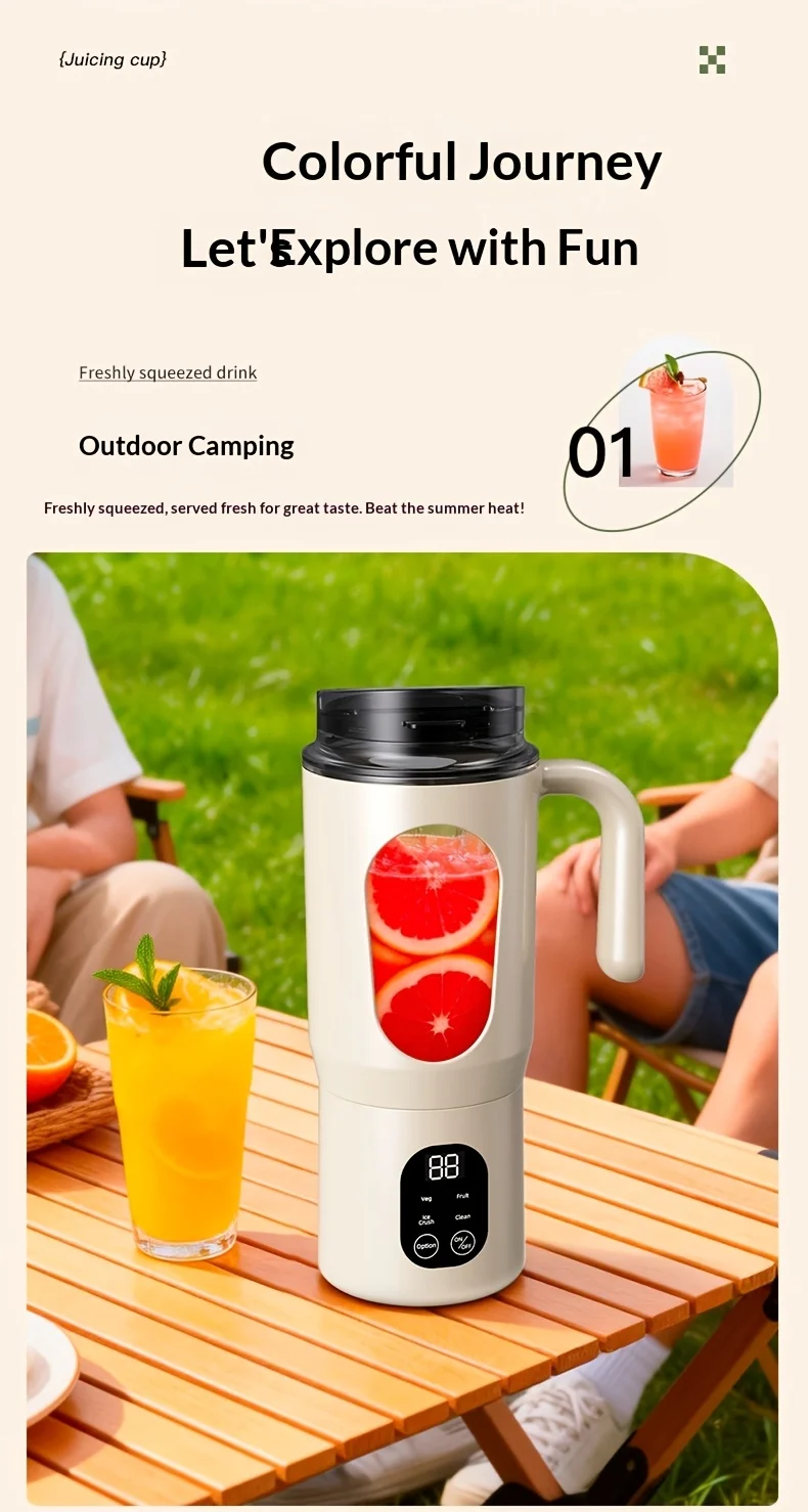 New Portable Juice Maker Blender for Shakes Smoothie 580ML Durable Juicer Steel Blades 2 in 1 Blender Bottle Smoothie Extractor