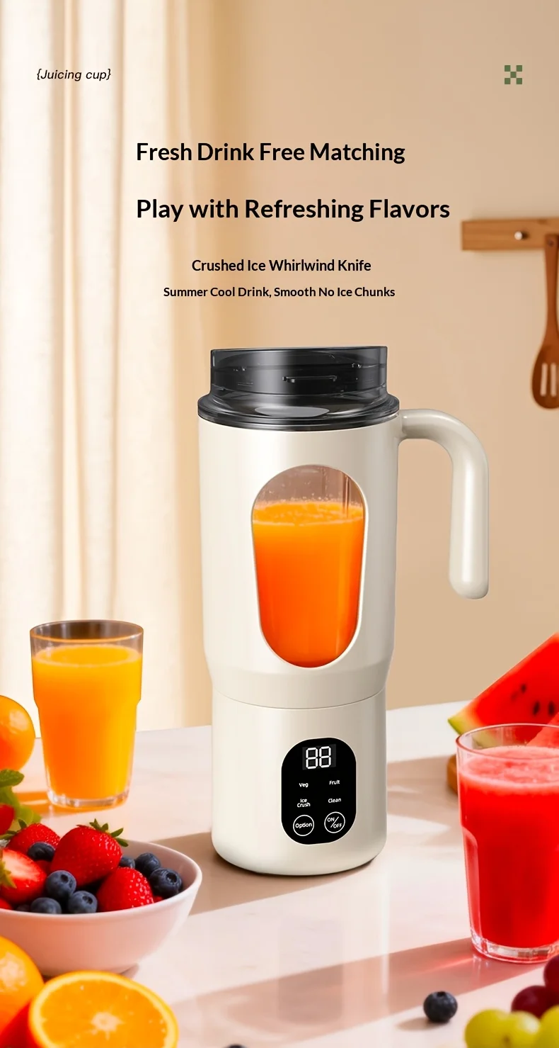 New Portable Juice Maker Blender for Shakes Smoothie 580ML Durable Juicer Steel Blades 2 in 1 Blender Bottle Smoothie Extractor