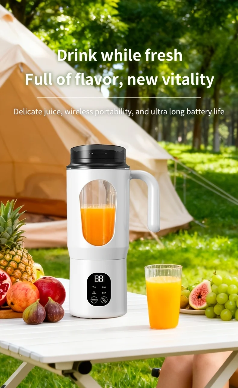 New Portable Juice Maker Blender for Shakes Smoothie 580ML Durable Juicer Steel Blades 2 in 1 Blender Bottle Smoothie Extractor