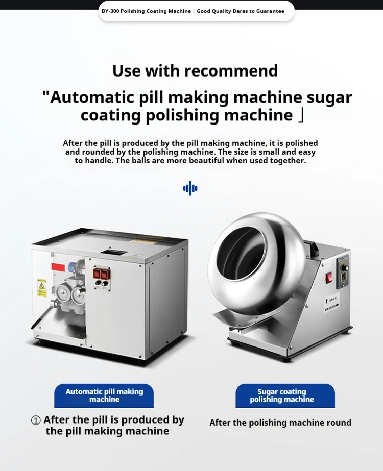 500W Commercial Small Chocolate Sugar Coating Machine - Roller Type, Fast Coating, Easy Clean, for Candy & Chocolate Bean