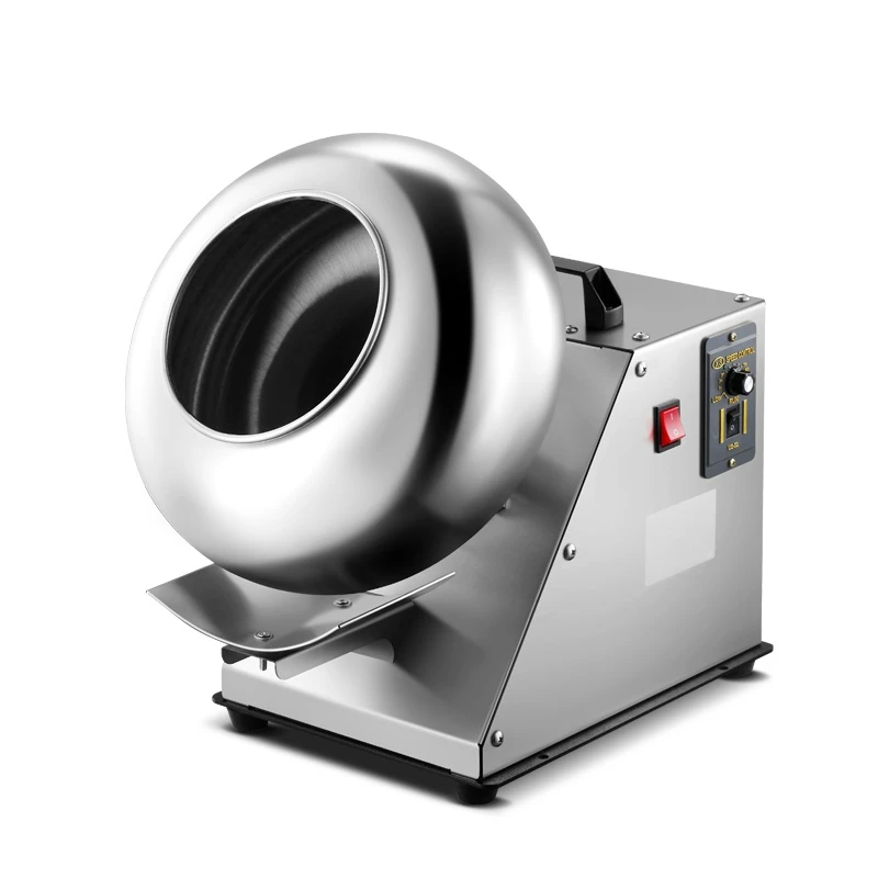500W Commercial Small Chocolate Sugar Coating Machine - Roller Type, Fast Coating, Easy Clean, for Candy & Chocolate Bean