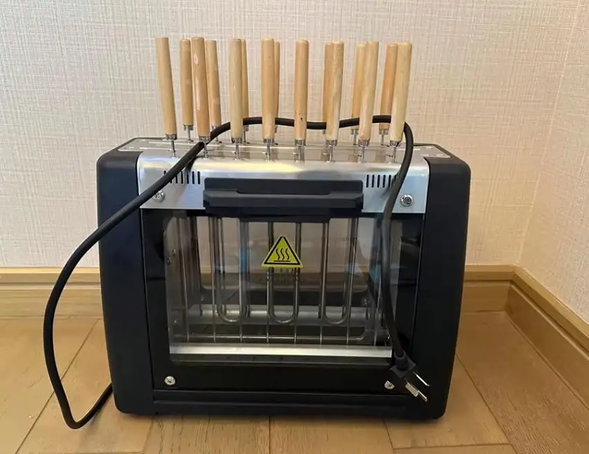 Electric 16 Skewers Stainless Steel Kebab Maker - Lamb Meat Skewers, Picnic Camping Outdoor Grill
