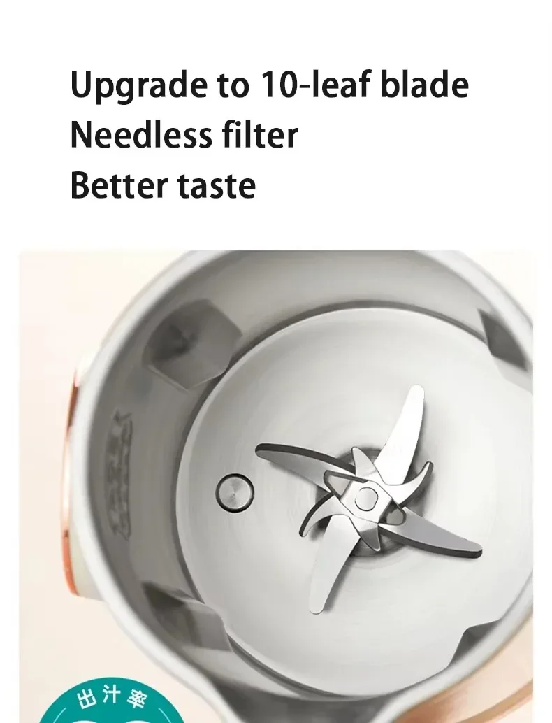TINSOL 1500ml Multifunctional Wall Breaker 10 Blade Blender 304 Stainless Steel Inner Soymilk Maker Breakfast Machine