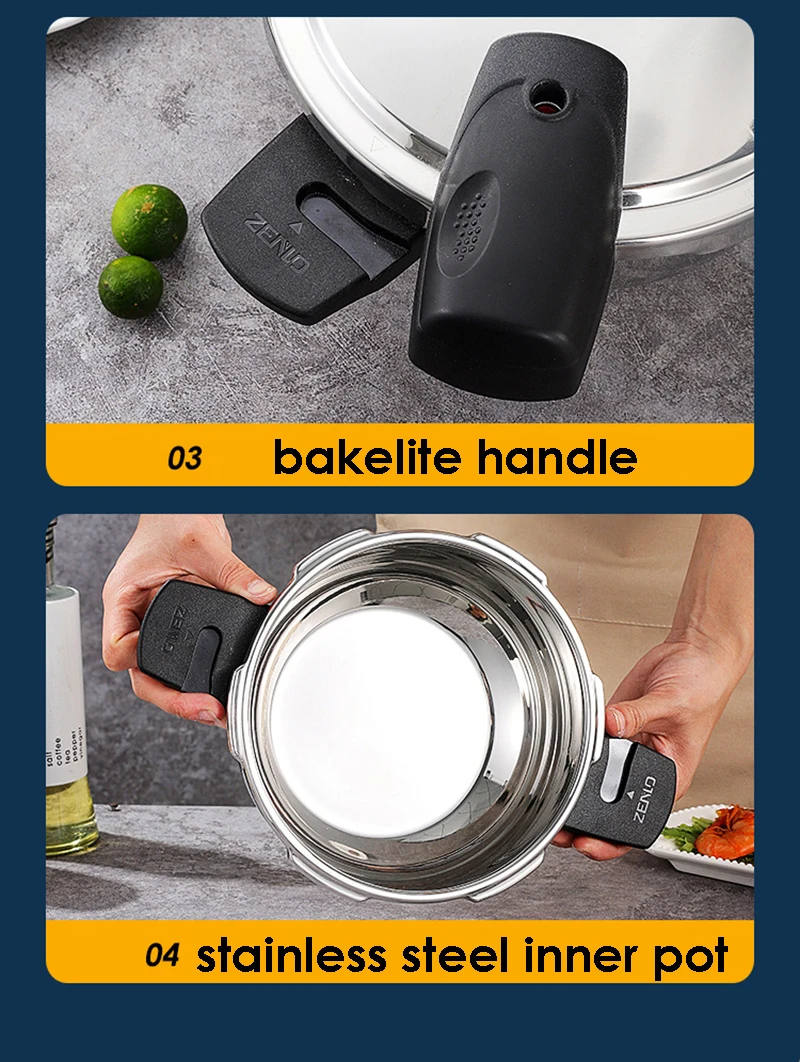 Stainless Steel Pressure Cooker Mini 1.8L Pressure Pot Outdoor Quick Cooking Pot For Induction Ceramic Stove Gas Heating
