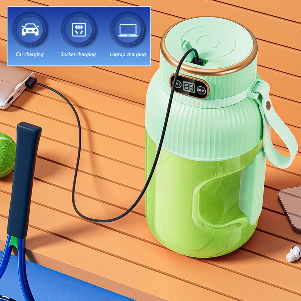 New Portable Juicer Cup Multifunctional Digital Display USB Fruit Mixers Juicers Electric Juicer Blender Fruit Juicer Cup Travel