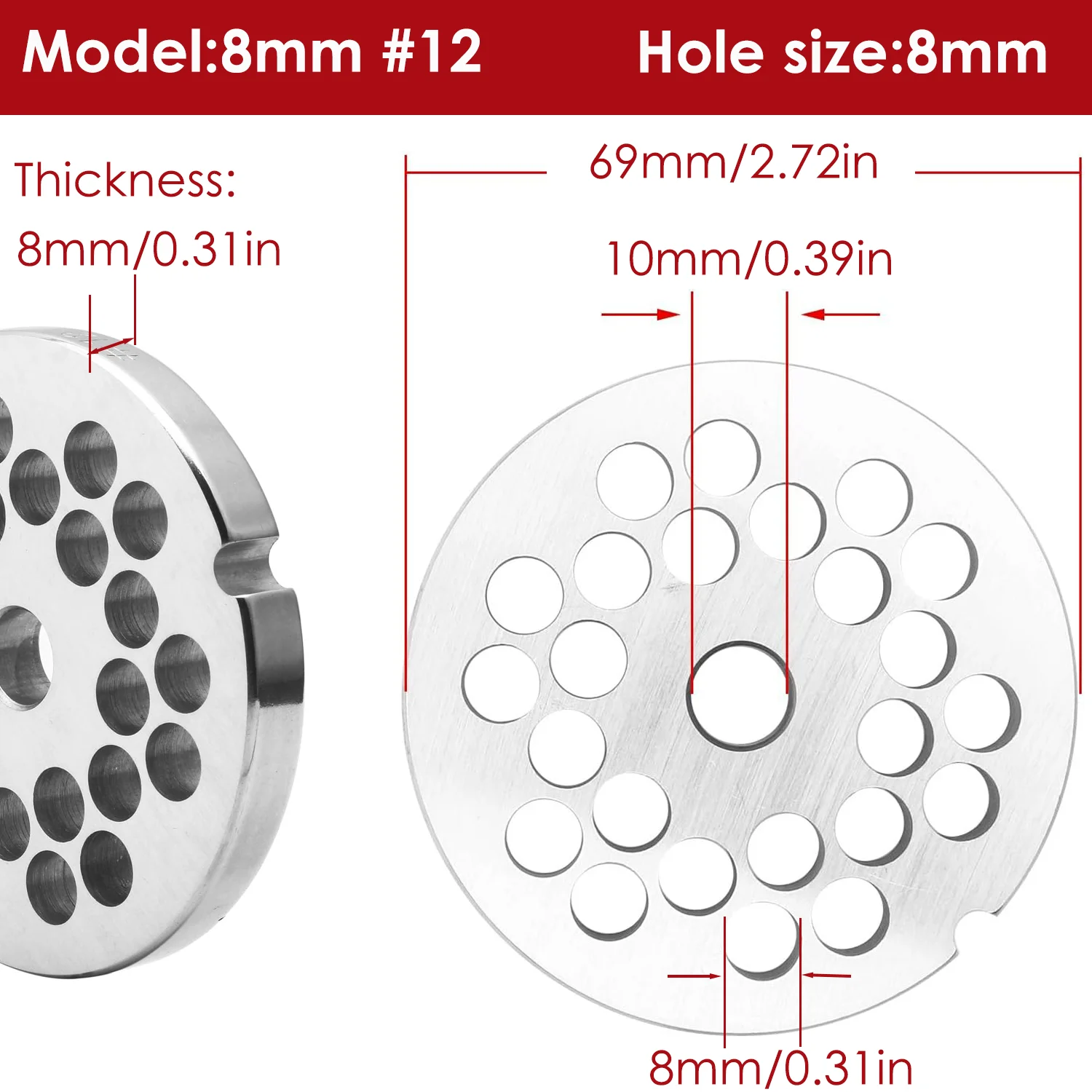 1 Grinder Plate 8mm
