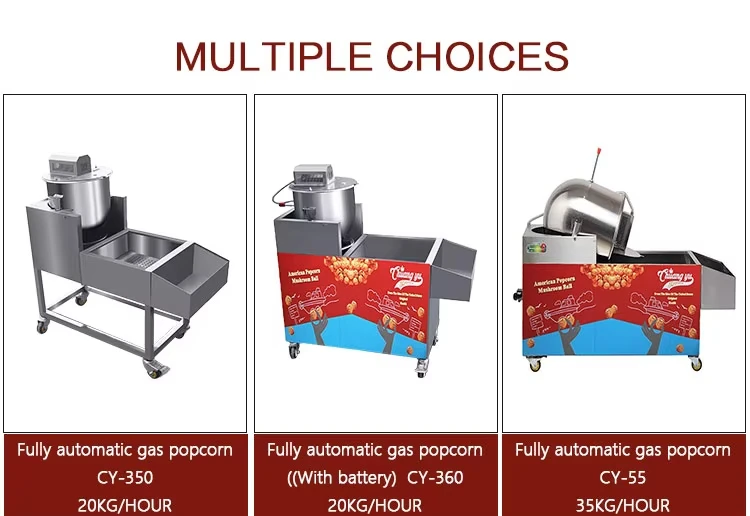 Stainless Steel Industrial Commercial Caramel Popcorn Machine - Large Capacity,  Electric Heating, Fast Cook, Easy Clean