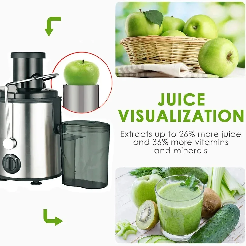 Strong Power Fruit Juicer 800W Centrifugal Juicer Easy To Clean Juice Extractor for Fruits Vegetables Portable Juicer Machine