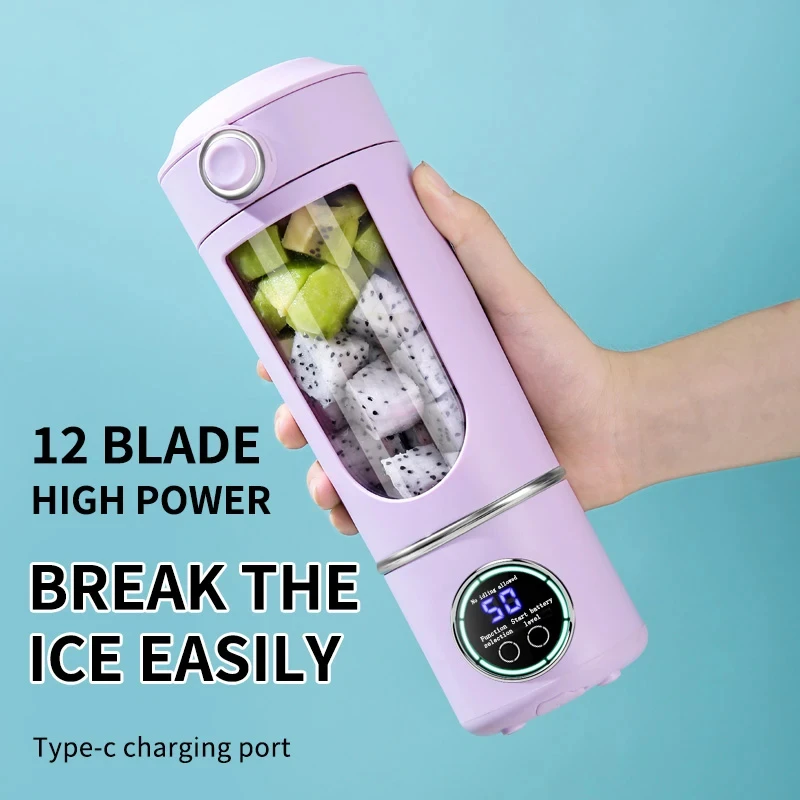 New Portable Juice Maker Blender for Shakes Smoothie 700ML Durable Juicer Steel Blades 2 In 1 Blender Bottle Smoothie Portable