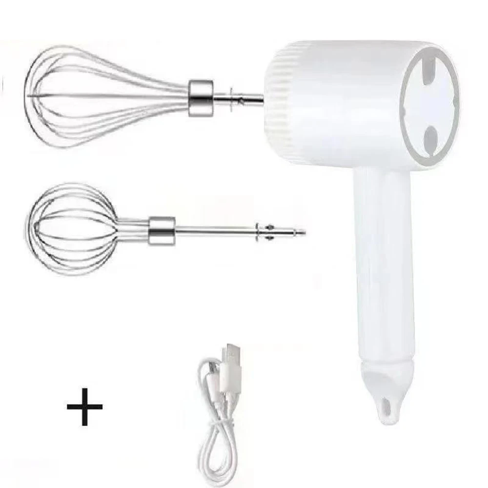 Wireless Electric Food Mixer USB Hand Blender Portable 3 Speeds Dough Garlic Crusher Cream Egg Beater Baking Masher Kitchen Tool
