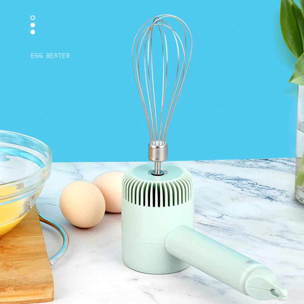 Wireless Electric Food Mixer USB Hand Blender Portable 3 Speeds Dough Garlic Crusher Cream Egg Beater Baking Masher Kitchen Tool