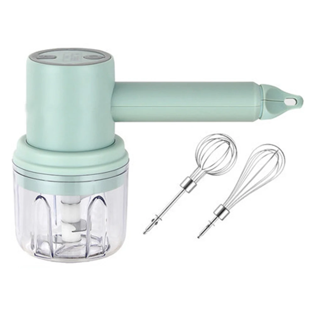 Wireless Electric Food Mixer USB Hand Blender Portable 3 Speeds Dough Garlic Crusher Cream Egg Beater Baking Masher Kitchen Tool
