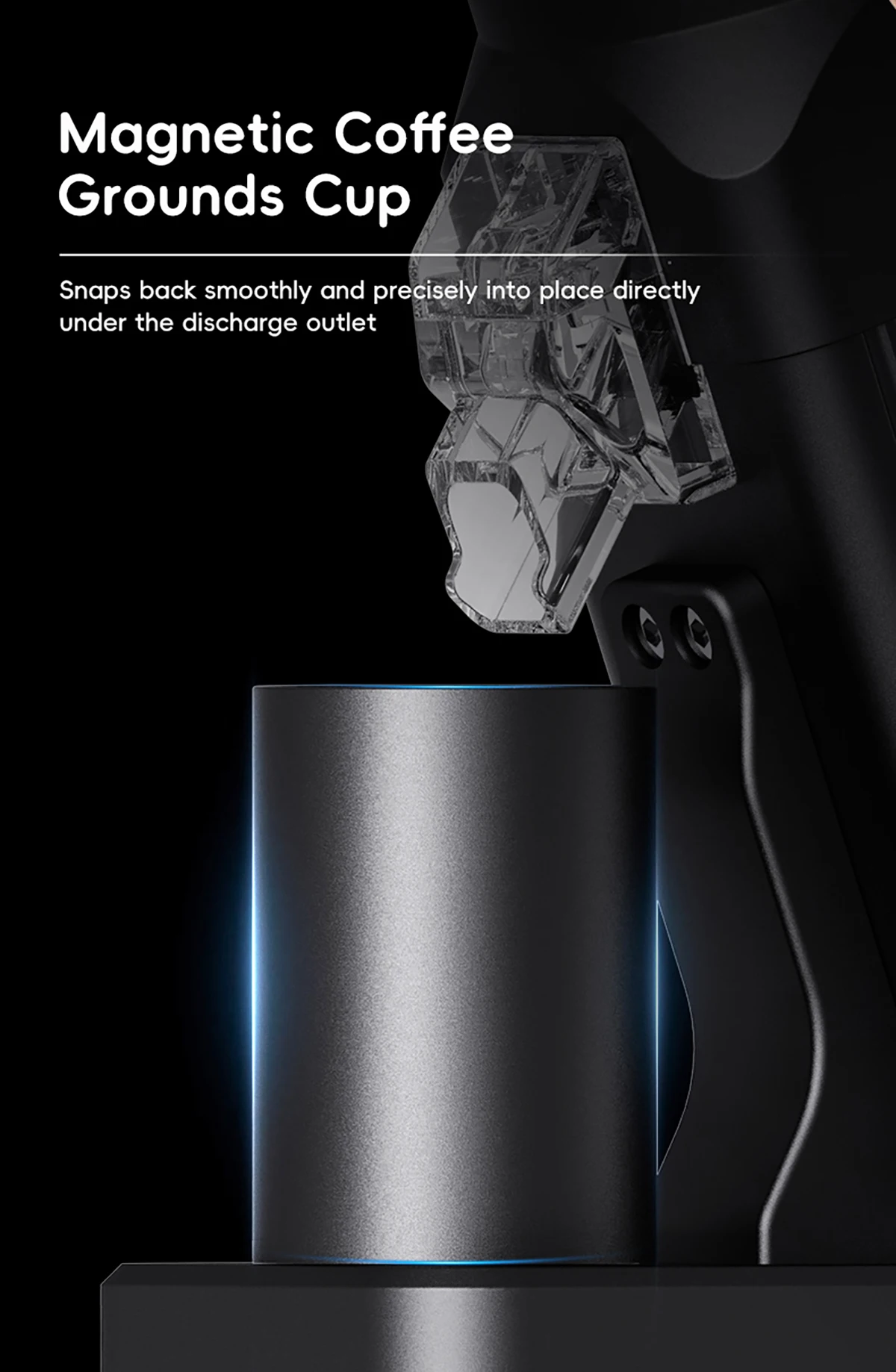STARSEEKER E64 Electric Coffee Grinder 64MM Espresso Titanium Flat burr Stepless Fineness Adjustment Home Bean Grinder Black