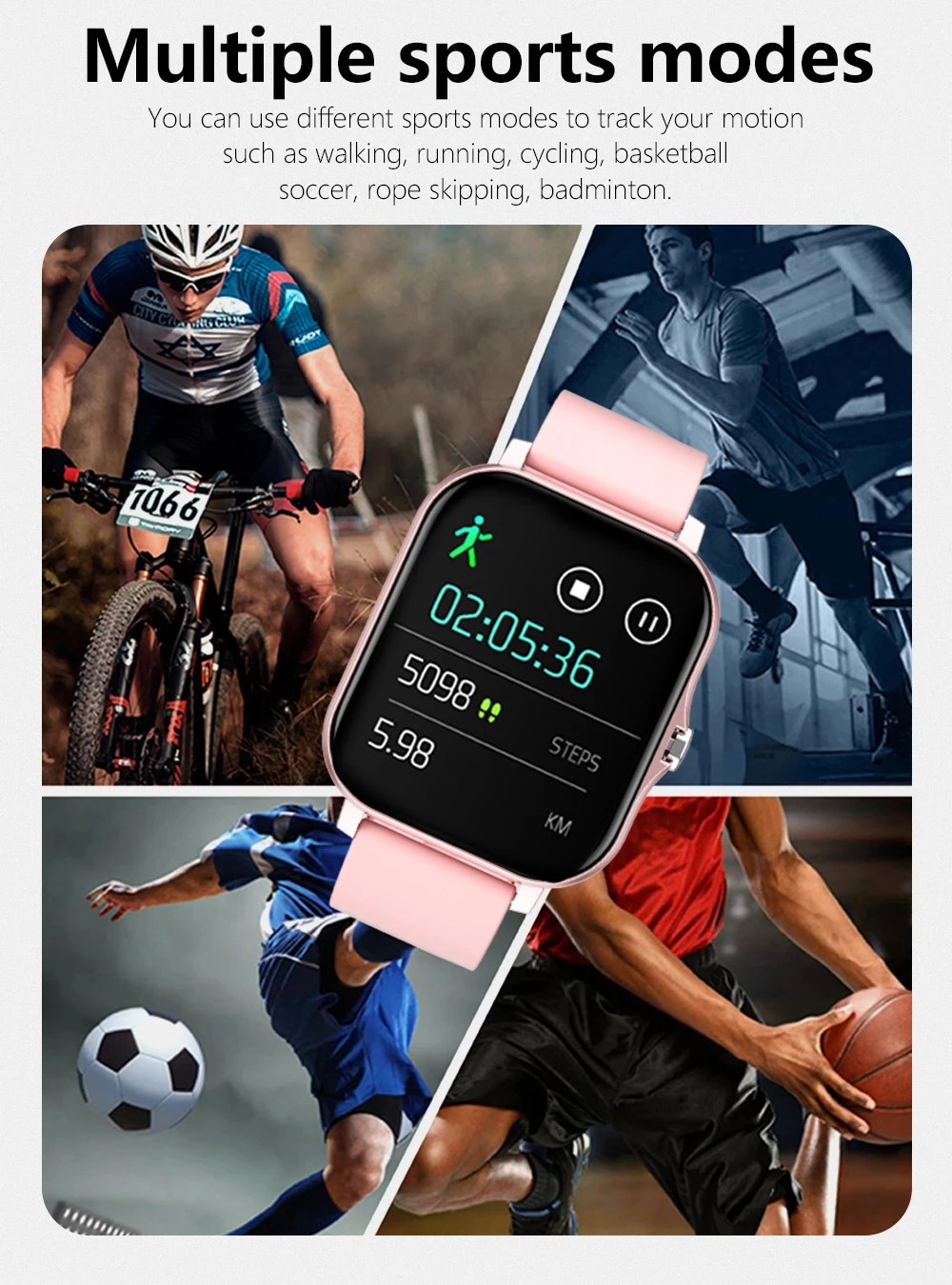 2026 New Smart Watch Men Women HD Touch Screen Heart Rate Oxygen Sleep Tracker IP68 Water-resistant Long Battery Android IOS