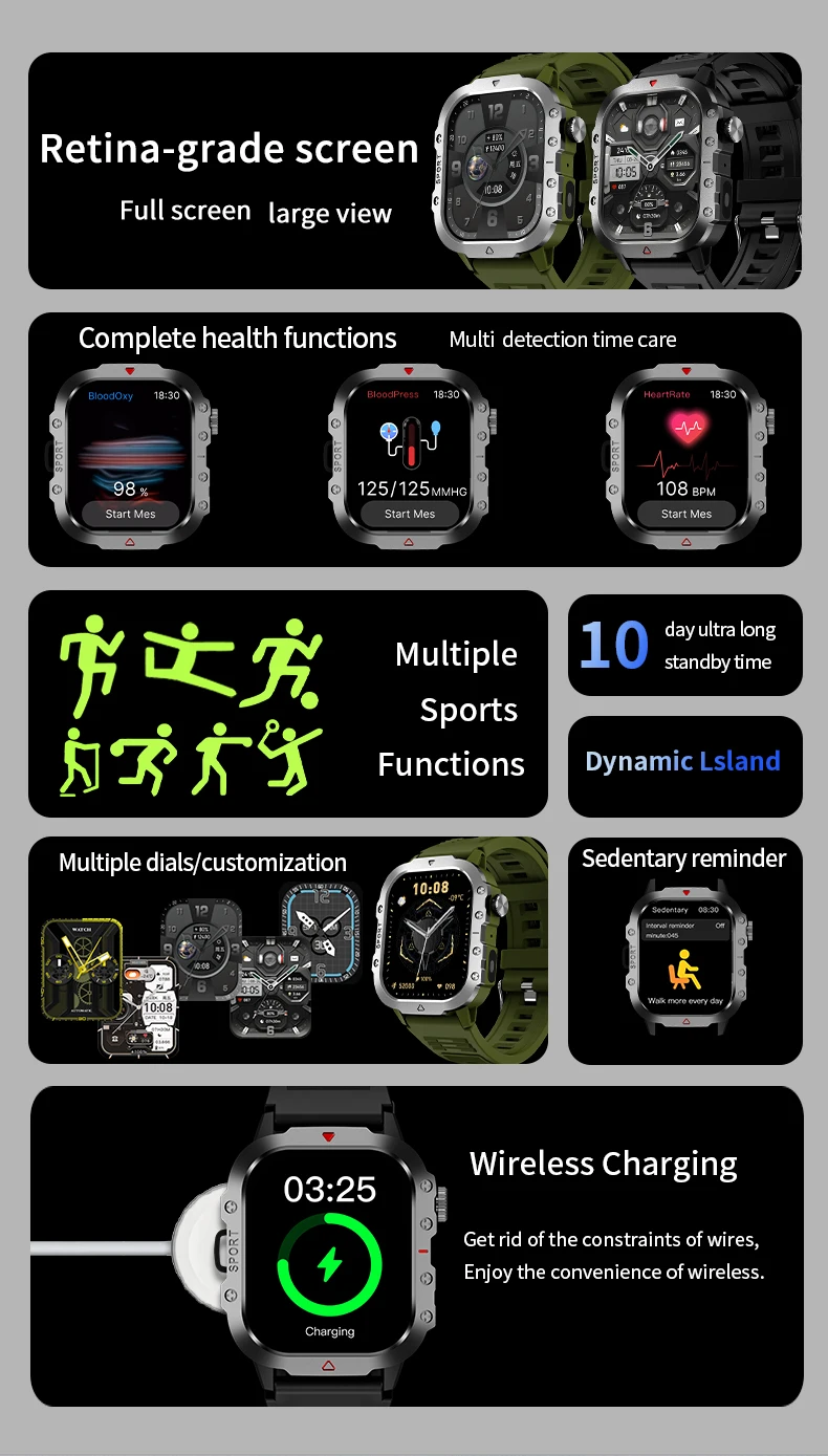 2026 New Smart Watch Men Bluetooth Calling Fitness Tracker LED Flashlight Sleep Monitor Sports Smartwatch For Android iOS 2026 New Smart Watch Men Bluetooth Calling Fitness Tracker LED Flashlight Sleep Monitor Sports Smartwatch For Android iOS