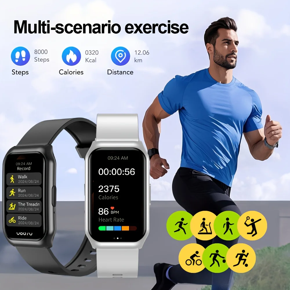 LAXASFIT New Smart Watch Bluetooth Calling Heart Rate&Sleep Monitoring Flashlight Voice Assistant Men Women Smartwatch LAXASFIT New Smart Watch Bluetooth Calling Heart Rate&Sleep Monitoring Flashlight Voice Assistant Men Women Smartwatch