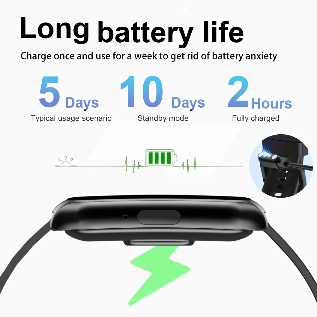 LAXASFIT New Smart Watch Bluetooth Calling Heart Rate&Sleep Monitoring Flashlight Voice Assistant Men Women Smartwatch LAXASFIT New Smart Watch Bluetooth Calling Heart Rate&Sleep Monitoring Flashlight Voice Assistant Men Women Smartwatch