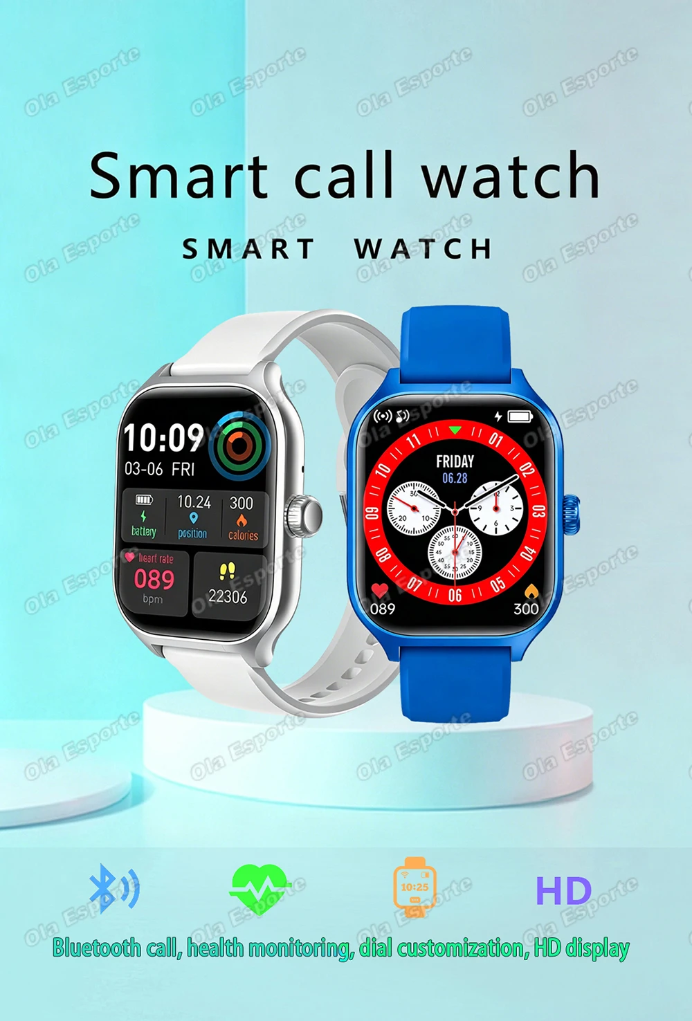 2026 New Men's Smart Watch Women's Gift Heart Rate Blood Oxygen ECG Sports Fitness Watch Electronics BT Call Outdoor Smartwatch