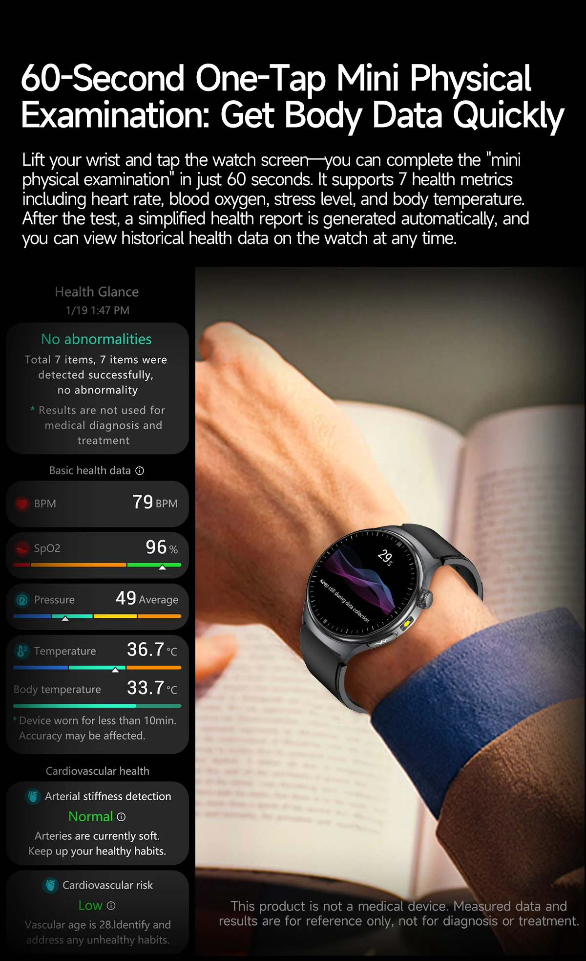 2026 New Diagnosis ECG Smart Watch Sport AI Accurate Uric Acid Blood Pressure Body Fat Five Organ Fitness Waterproof Smartwatch