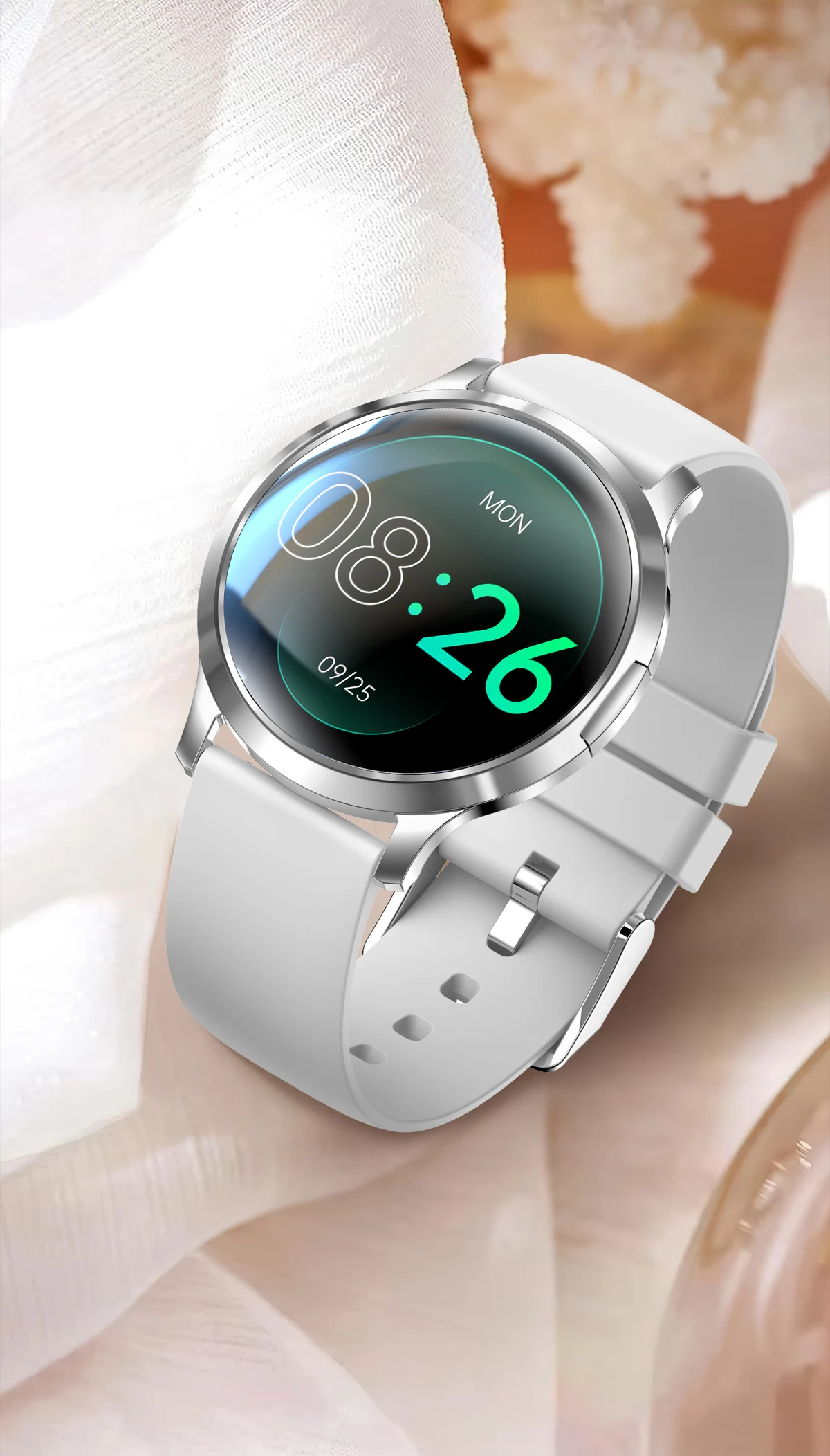 2026New Ladies' Smart Watch AMOLED Display Custom Dial Sport Fitness Health Tracke Waterproof Bracelet Music Digital Clock Women