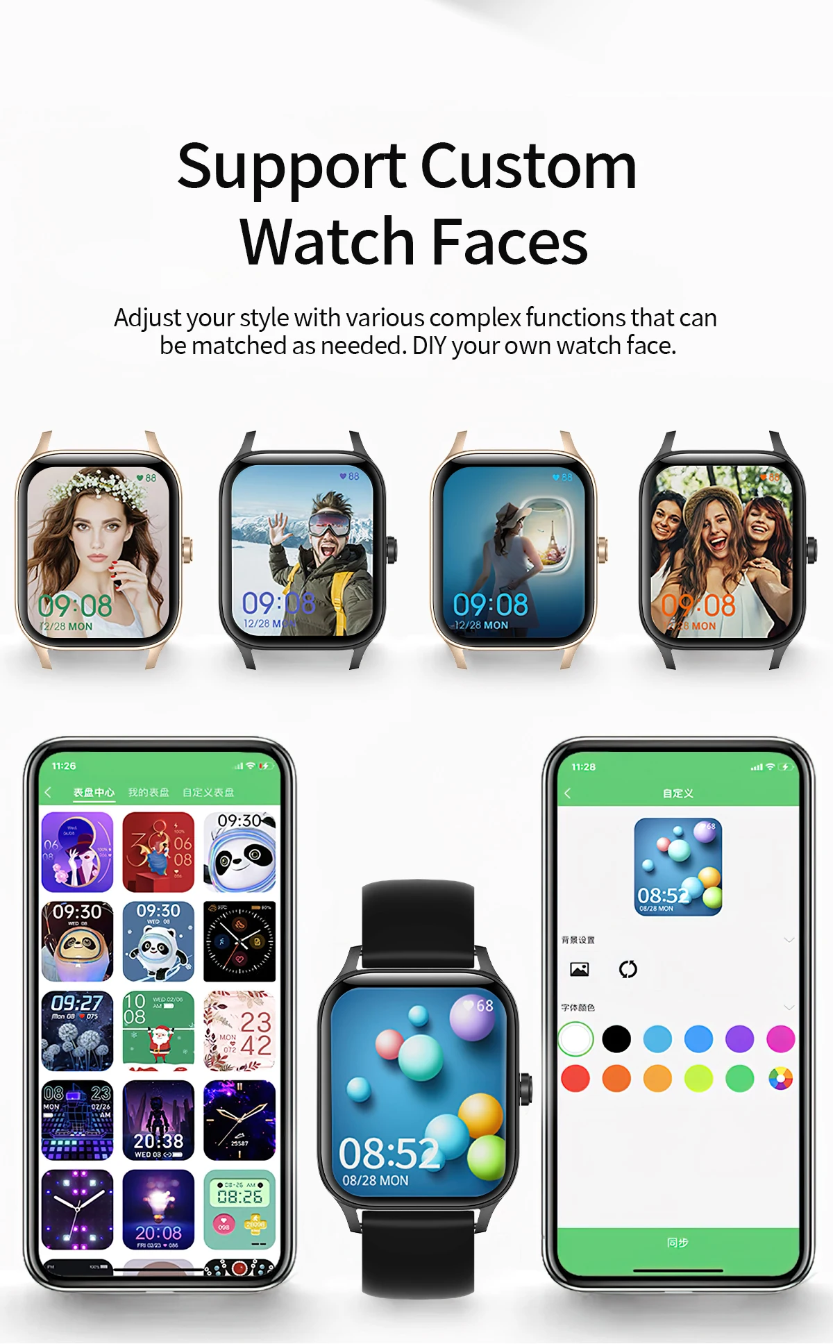 LIGE Fashion Smart Watch Women 1.85” HD Screen Custom Watch Face Women’s Health Monitor Watch Bluetooth Call Sports Smartwatches LIGE Fashion Smart Watch Women 1.85” HD Screen Custom Watch Face Women’s Health Monitor Watch Bluetooth Call Sports Smartwatches
