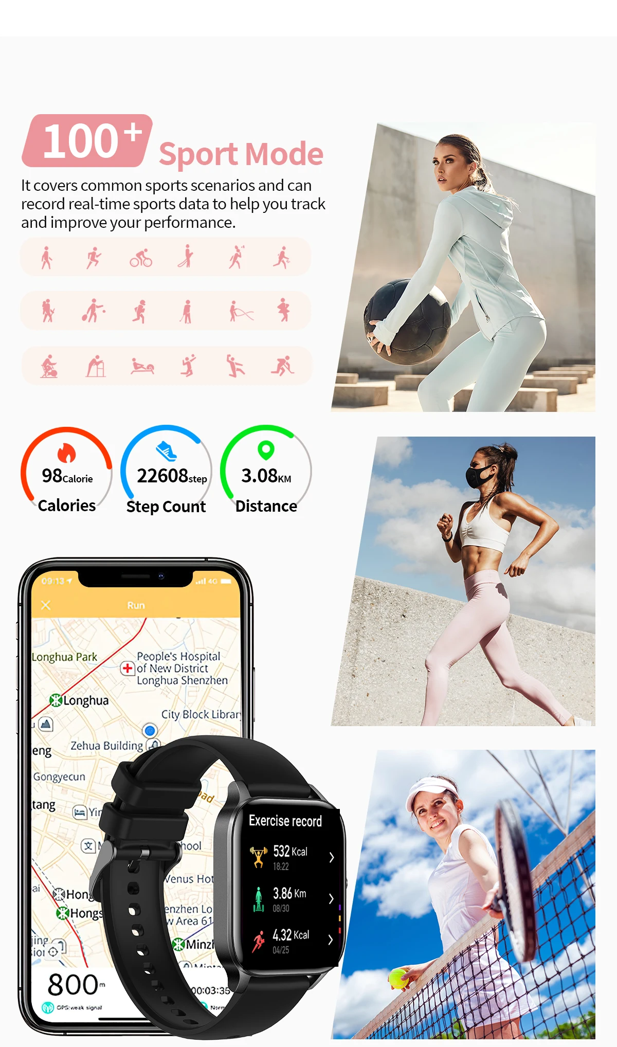 LIGE Fashion Smart Watch Women 1.85” HD Screen Custom Watch Face Women’s Health Monitor Watch Bluetooth Call Sports Smartwatches LIGE Fashion Smart Watch Women 1.85” HD Screen Custom Watch Face Women’s Health Monitor Watch Bluetooth Call Sports Smartwatches