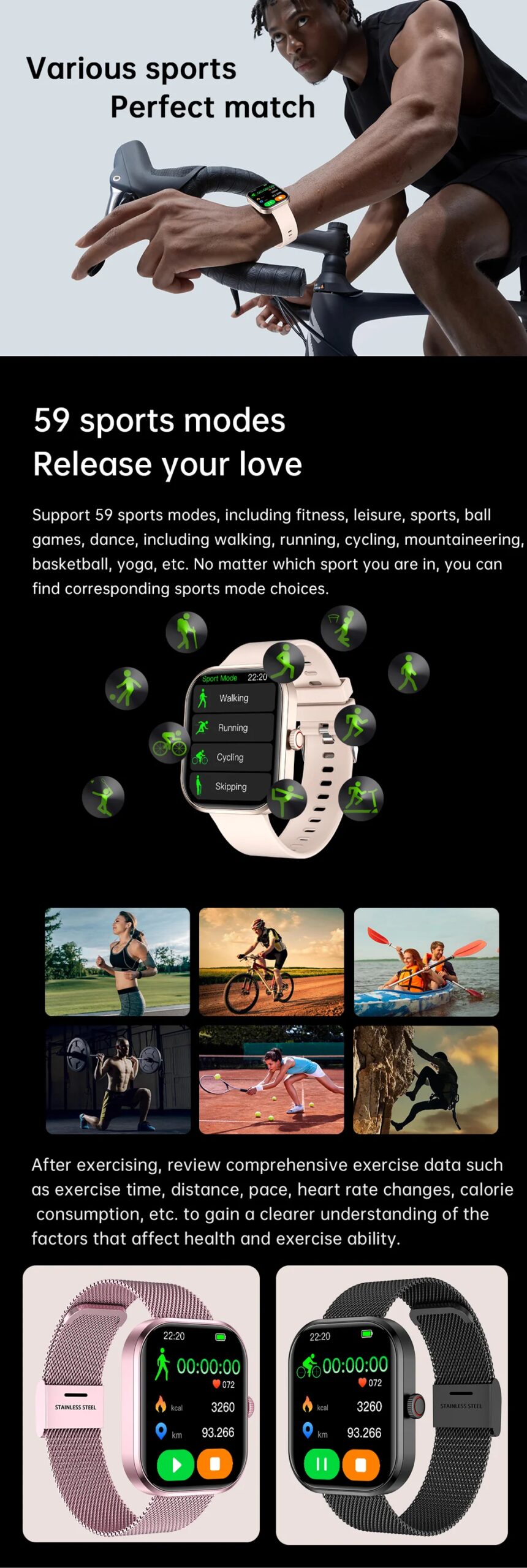 Women NewFASHION Smart Watches Bluetooth Call Full Touch Screen Waterproof Sport Fitness Tracker Lady Watches Smartwatch For Men