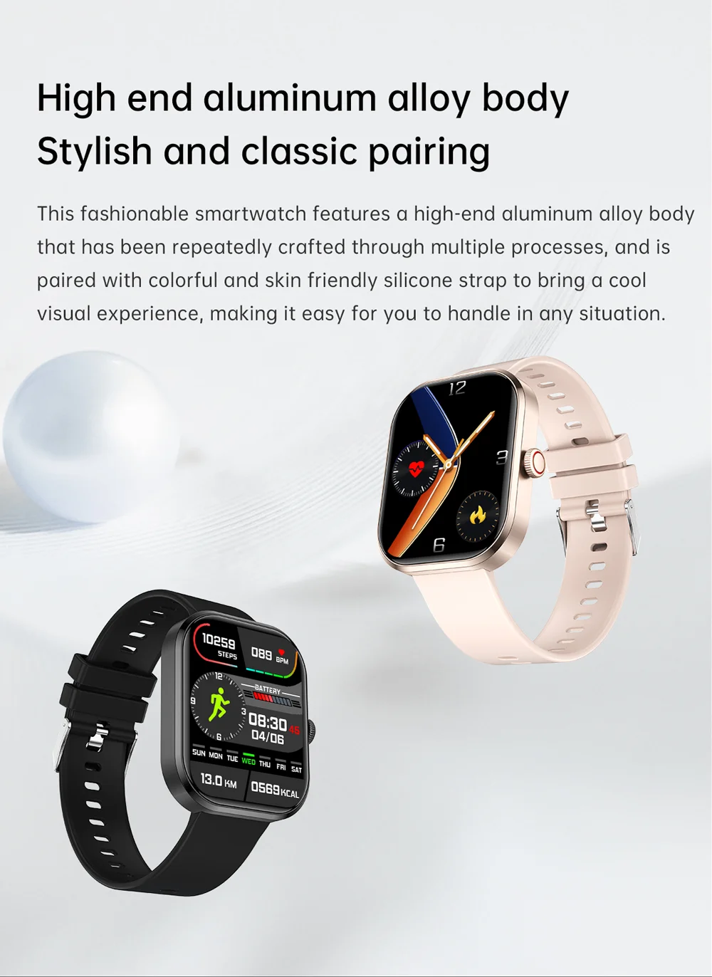Women NewFASHION Smart Watches Bluetooth Call Full Touch Screen Waterproof Sport Fitness Tracker Lady Watches Smartwatch For Men