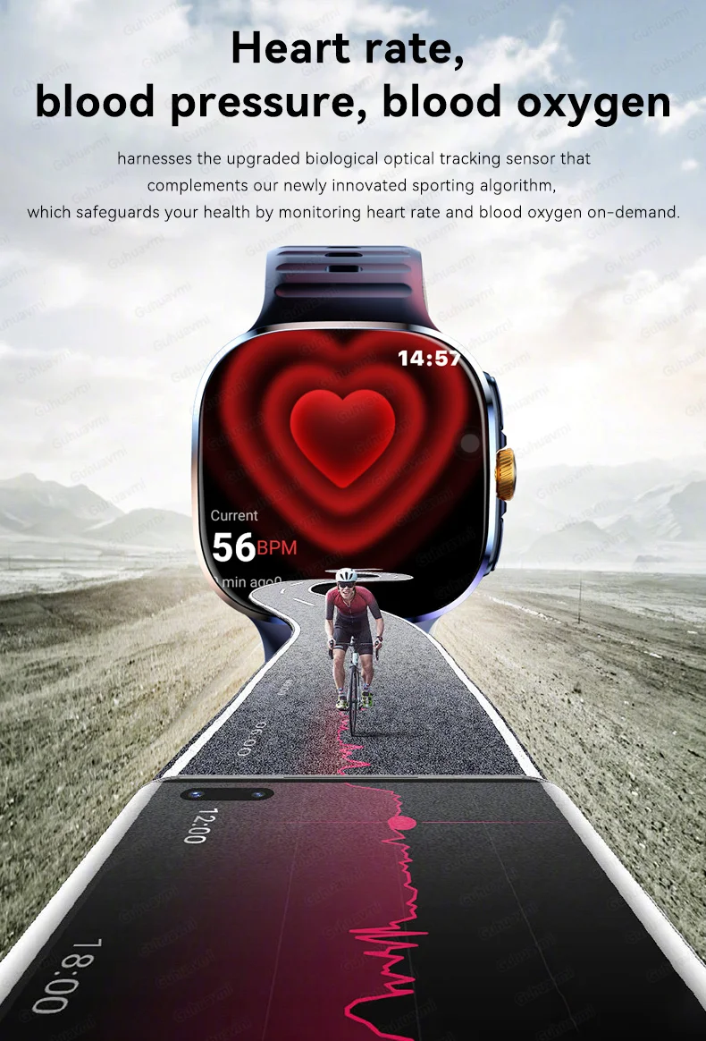 New upgrade 5G/4G Full Network Smart Watch AMOLED 2100mah Rotating Camera GPS WIFI Google APPS Download Smartwatch phone iOS