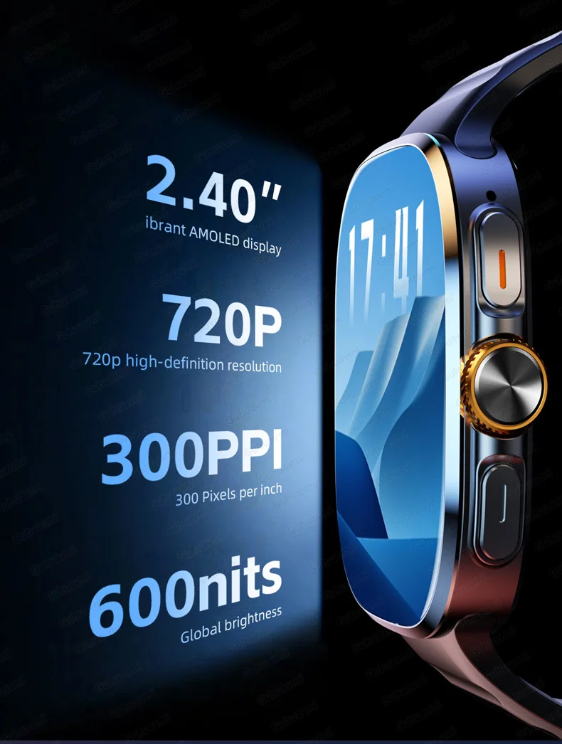 New upgrade 5G/4G Full Network Smart Watch AMOLED 2100mah Rotating Camera GPS WIFI Google APPS Download Smartwatch phone iOS
