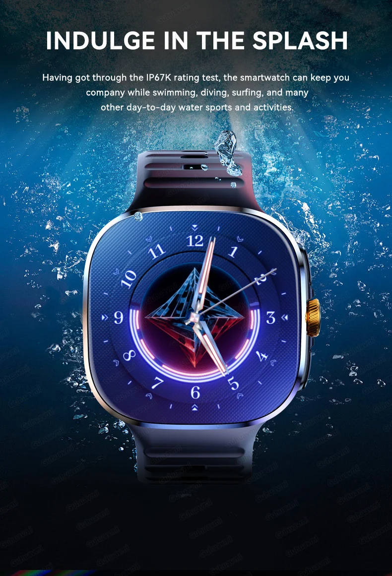New upgrade 5G/4G Full Network Smart Watch AMOLED 2100mah Rotating Camera GPS WIFI Google APPS Download Smartwatch phone iOS