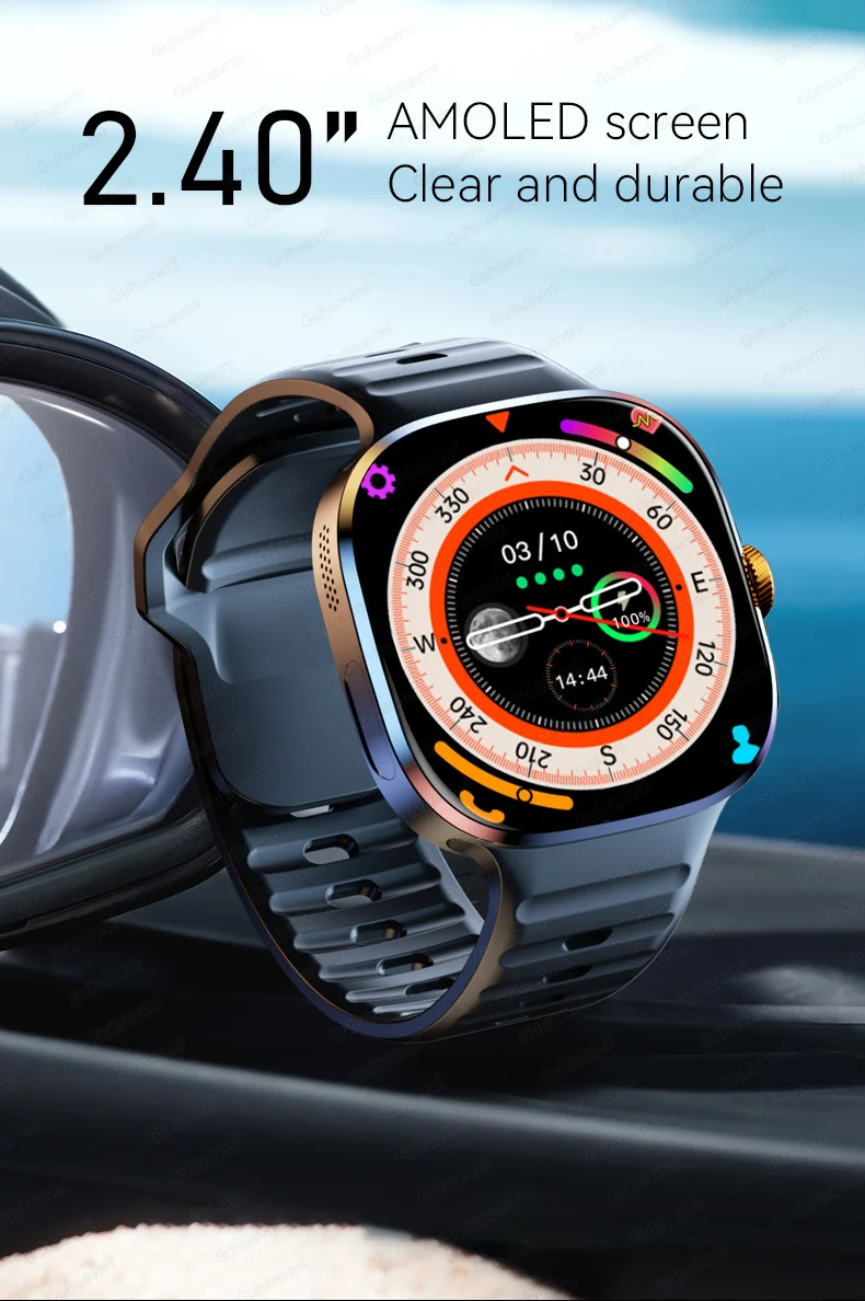 New upgrade 5G/4G Full Network Smart Watch AMOLED 2100mah Rotating Camera GPS WIFI Google APPS Download Smartwatch phone iOS