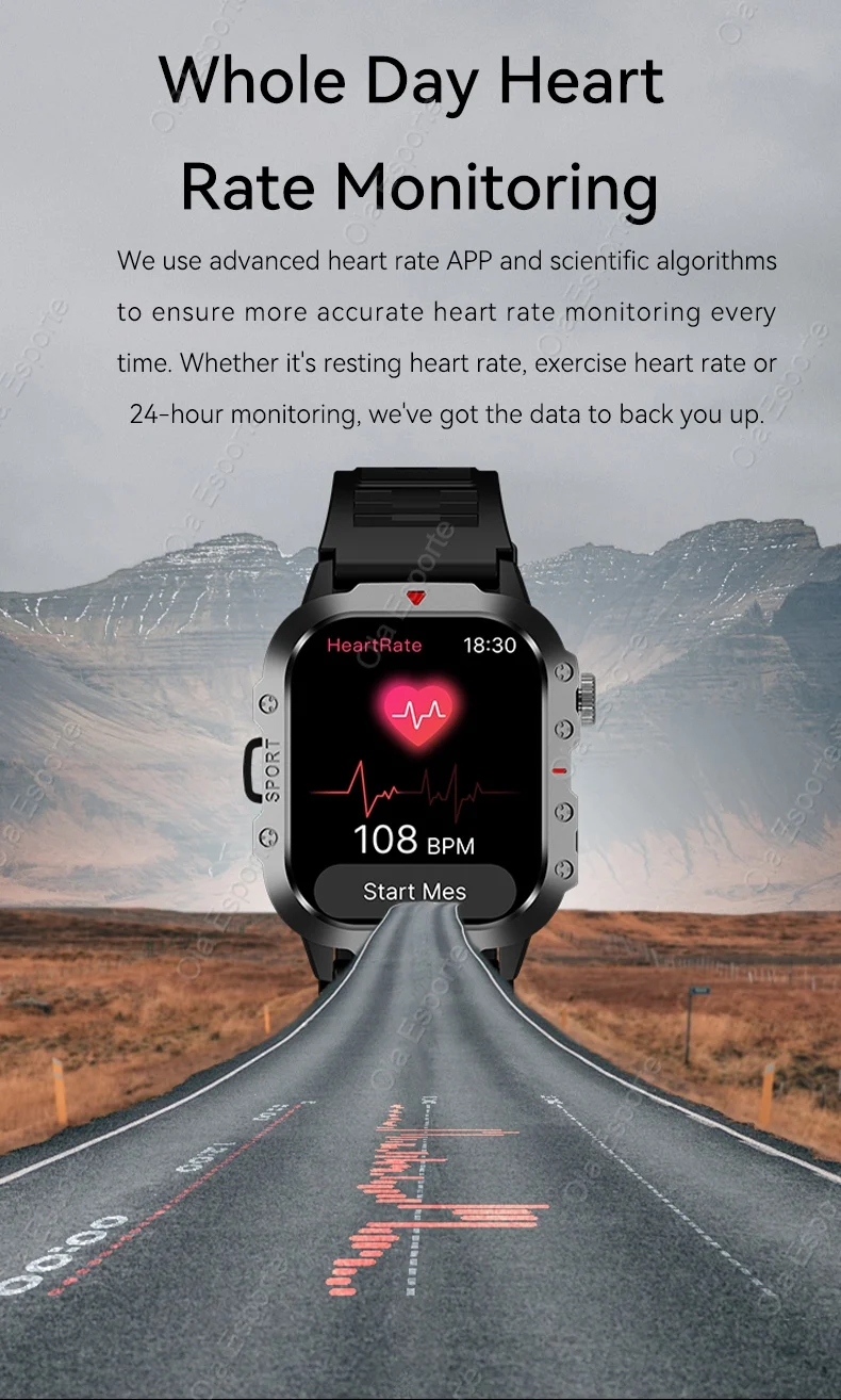 2026 New Military Smart Watch Men IP67 3ATM Outdoor Sports Fitness Tracker Blood Pressure Health Monitor BT Calls GPS Smartwatch 2026 New Military Smart Watch Men IP67 3ATM Outdoor Sports Fitness Tracker Blood Pressure Health Monitor BT Calls GPS Smartwatch