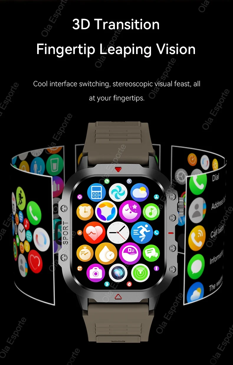 2026 New Military Smart Watch Men IP67 3ATM Outdoor Sports Fitness Tracker Blood Pressure Health Monitor BT Calls GPS Smartwatch 2026 New Military Smart Watch Men IP67 3ATM Outdoor Sports Fitness Tracker Blood Pressure Health Monitor BT Calls GPS Smartwatch