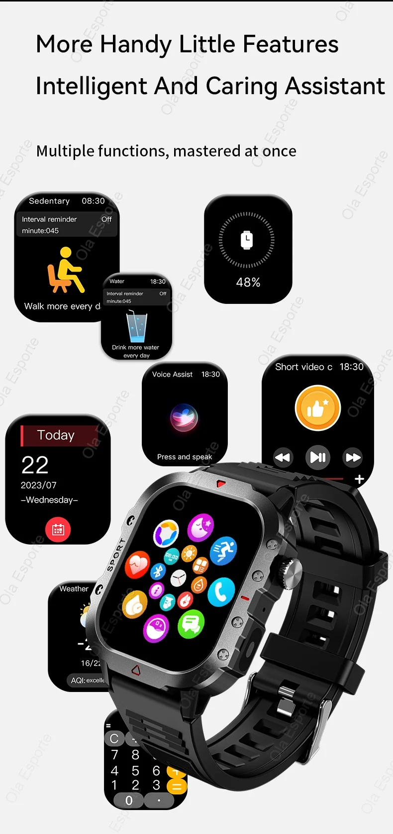 2026 New Military Smart Watch Men IP67 3ATM Outdoor Sports Fitness Tracker Blood Pressure Health Monitor BT Calls GPS Smartwatch 2026 New Military Smart Watch Men IP67 3ATM Outdoor Sports Fitness Tracker Blood Pressure Health Monitor BT Calls GPS Smartwatch