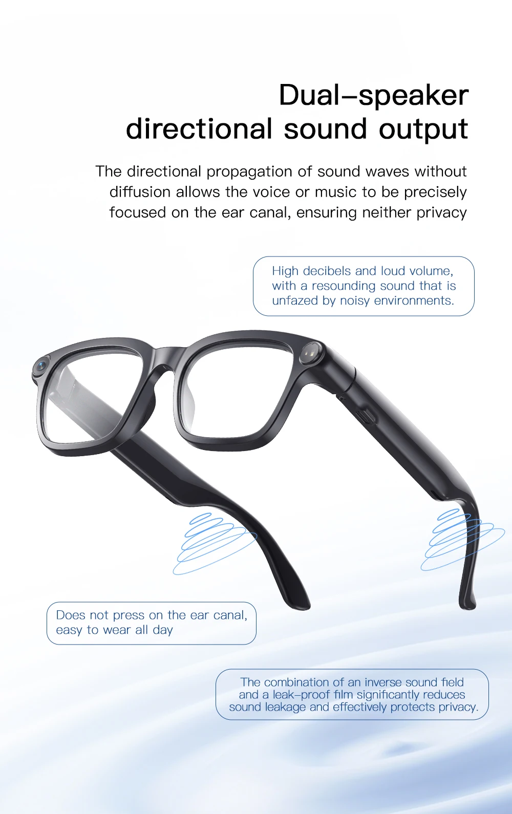 AI smart glasses with cameras, 8-megapixel camera glasses, 1080P stabilized video recording glasses, real-time translation, AI voice assistant, object recognition, men's and women's Bluetooth sunglasses (color-changing), life recording, meeting translatio