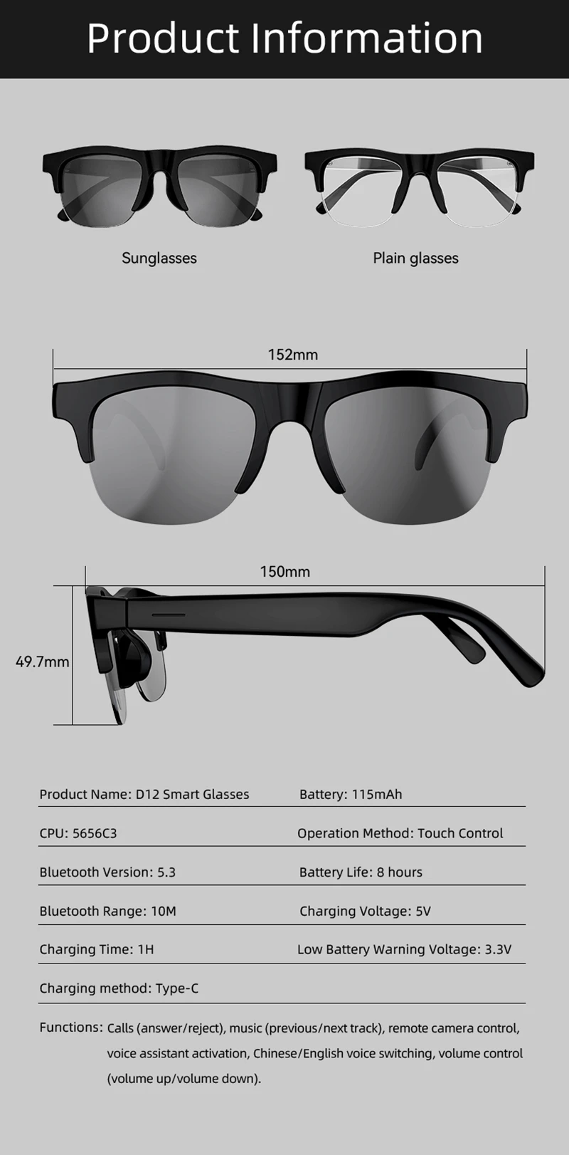 Lenovo AI Smart Eyewear 8K Touch Control Glasses Wireless Bluetooth Remote Photo Video Recording Translator Voice Assistant Lenovo AI Smart Eyewear 8K Touch Control Glasses Wireless Bluetooth Remote Photo Video Recording Translator Voice Assistant