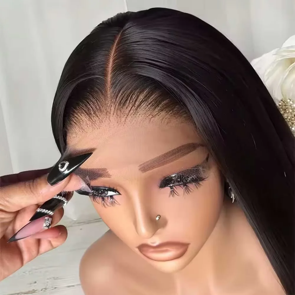 30 40 Inch Straight Human Hair Wigs 13x6 HD Lace Frontal Wigs Brazilian Bone Straight Lace Frontal Human Hair Wigs For Women
