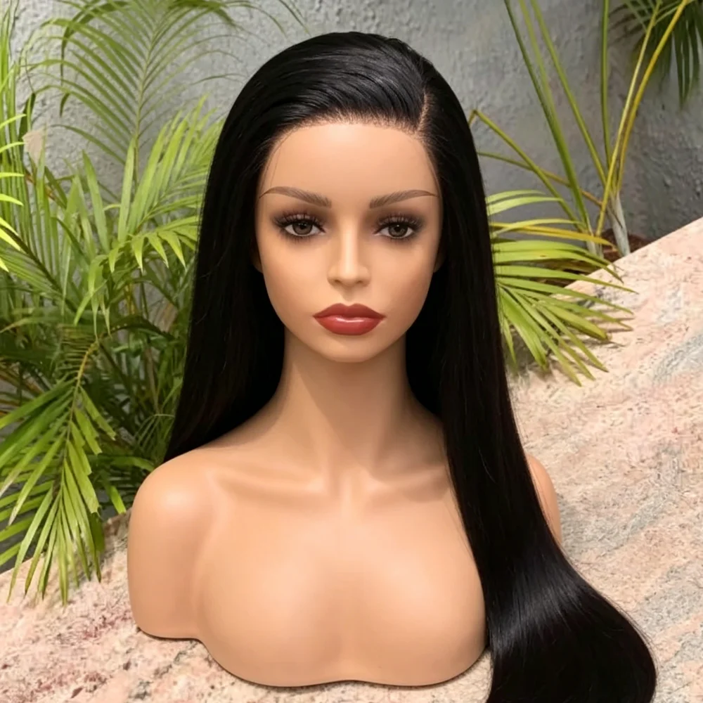 250% Brazilian Straight Human Hair Wigs 13x4 13x6 HD Transparent Lace Front Wigs Pre Plucked Baby Hair Natural Hairline Wigs For Black Women