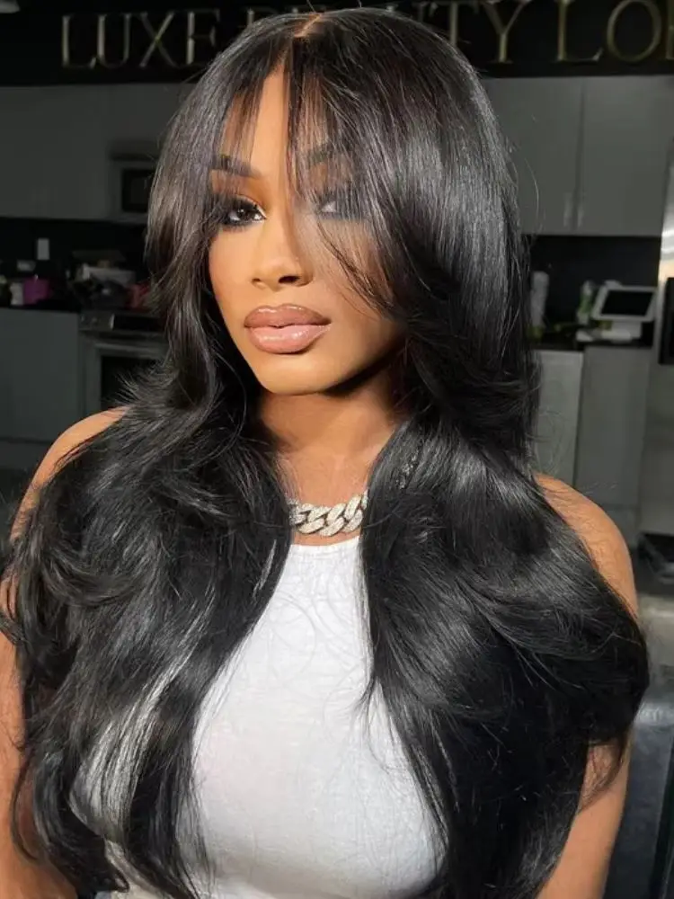 30 Inch Straight Remy Brazilian Human Hair Wigs Transparent Lace Front Wig for Women Natural Looking Hair Extensions
