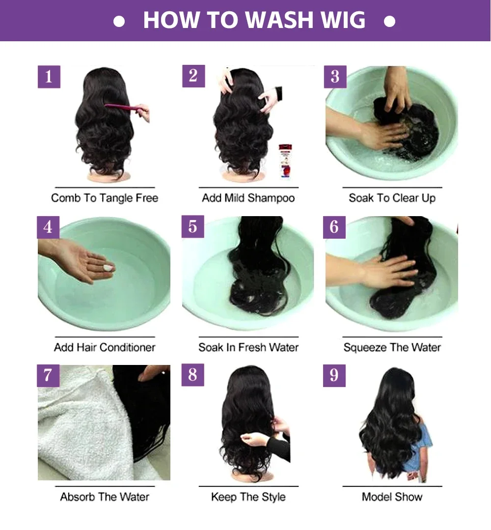 13x4 Lace Front Wigs Human Hair Body Wave Transparent Lace Front Wigs 250% Density Natural Black Color Human Hair Pre Plucked With Baby Hair For Women Natural Looking 34 Inch