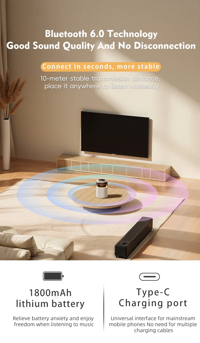 5-in-1 Magnetic Wireless Charging Station with Wireless Speaker Night Light Fast Charger for iPhone iWatch AirPods With Speaker
